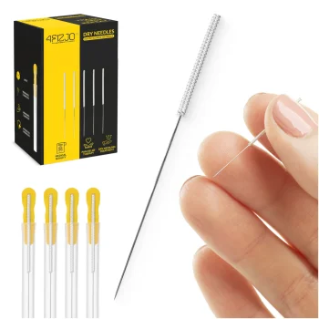 4FIZJO Acupuncture Needles with Guide Tube 100 pcs 0.25 x 50 mm