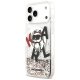 Karl Lagerfeld Liquid Glitter Choupette Logo MagSafe Phone Case Cover iPhone 17 Pro Max - Clear