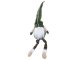Plush Christmas Gnome Decoration, Scandinavian Tomte Figurine, 50 cm, Green