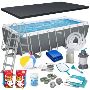 Bestway Power Steel Frame Pool 488x244x122 cm, 18-in-1