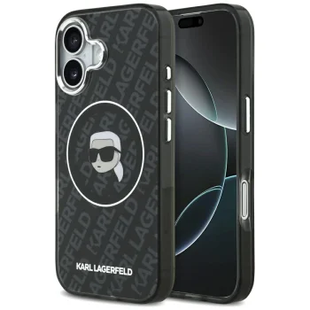 Karl Lagerfeld IML Karl Head Logo MagSafe Case for iPhone 17 - Black