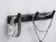 Wall Mounted Coat Rack for Towels and Clothes 24.5 cm, Loft Style, Black