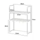 Kitchen Rack Over Microwave, 2 Tiers, White