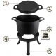 Berdsen BD-480 Cast Iron Cauldron with Grill Pan 8L