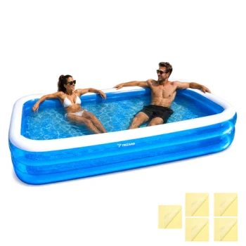 Trizand Inflatable Pool 262x175x50 cm, Blue