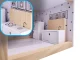 Wooden Play Dollhouse with Furniture, 80cm