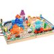 Toy Railway with Train Wooden Building Blocks \"City\"