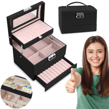 Jewellery Box Massido Ms-704, Black