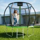 4Fizjo PRO Kids Garden Trampoline with Safety Net, 183 cm (6FT), Green/Black