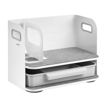 Настольный органайзер с выдвижным ящиком Ergo Office ER-440, белый