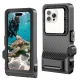 Tech-Protect IPX8 Pro Waterproof Phone Case, Gray/Black