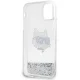 Karl Lagerfeld iPhone 11 / XR Case Liquid Glitter Choupette Head, Silver