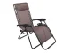 Folding Garden Lounger Zero Gravity with Table, Brown