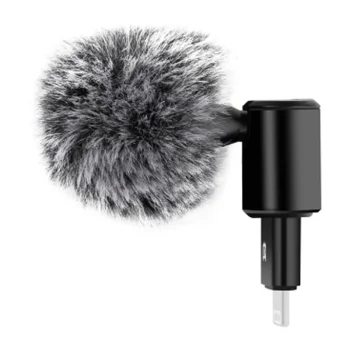 Puluz PU615B Omnidirectional Condenser Microphone for Mobile Phones, 8-Pin, Black