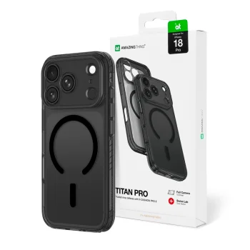 AmazingThing Titan Pro Lens Case for iPhone 18 Pro with MagSafe, Black