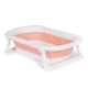 Ecotoys Foldable Baby Bath Tub with Drain, Pink