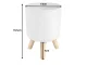 White Plant Pot on Wooden Legs, 14 cm