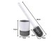 Classic Toilet Brush with Holder and Wall Hook, grey
