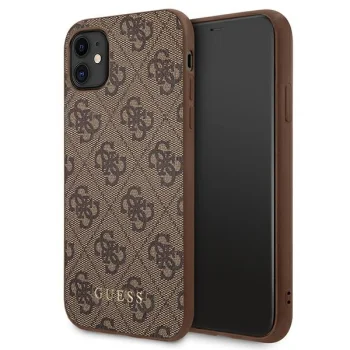 Guess 4G Metal Gold Logo Case for iPhone 11 / XR, Brown