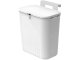 Hanging Kitchen Waste Bin with Lid for Cabinet Door 9L, White