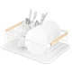 Massido MS-600 Metal Dish Drainer Rack with Tray, White