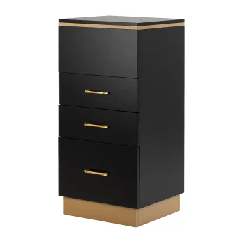 Gabbiano 2027BG Hairdressing Trolley, Black/Gold