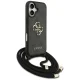 Guess 4G Big Logo Cord Strap Crossbody Case for iPhone 17, Black