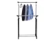 Double Clothing Rack on Wheels, Black