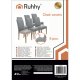 Ruhhy Stretch Velvet Chair Covers 25991, Set of 6, Light Grey