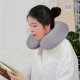 Gray memory travel pillow