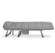 Folding Camp Bed Sun Lounger with Adjustable Backrest, Grey