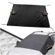 Waterproof Car Windshield Cover for Ice and Sun Protection, 242x142 cm, Black