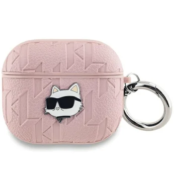 Karl Lagerfeld AirPods 3 Case Monogram Choupette Head, Pink
