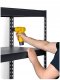 Folding Metal Rack Shelf for Home Office Warehouse, 183x90x45cm, Black
