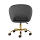4Rico QS-MF18G Velvet Swivel Beauty Salon Chair, grey