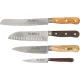 Laguiole Jean Dubost 1920 Kitchen Knife Set with Block, 4 pcs.
