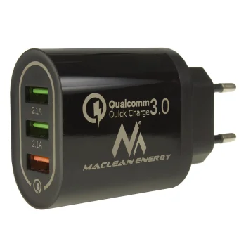 Maclean MCE479 B Wall Charger 3x USB Qualcomm Quick Charge 3.0, Black