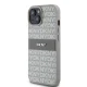 DKNY iPhone 15 Plus Case Mono Stripe & Metal Logo, Beige