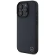 Mercedes iPhone 16 Pro Max Case Wood Imitation Leather MagSafe, Navy Blue