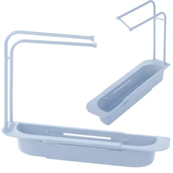 Expandable Kitchen Sink Organizer, Grey