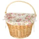 Woven Bicycle Basket with Floral Pattern and Click Mount