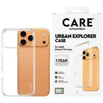 CARE by PanzerGlass Flagship Urban Explorer Case w. Clear Frame iPhone 17 Pro Max - Transparent