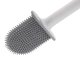 Silicone toilet brush with holder, white