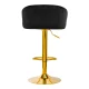 4Rico Bar Stool QS-B16g, Black Velvet