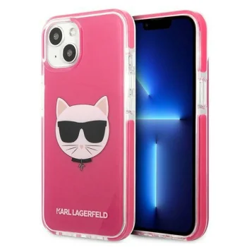 Karl Lagerfeld Choupette Head Case for iPhone 13 - Fuchsia