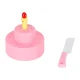 Three-Tier Toy Birthday Cake with Velcro Cutting, Lights and Music, 117 Pieces, Pink
