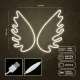 Forever Light PLEXI LED Neon Wings, White