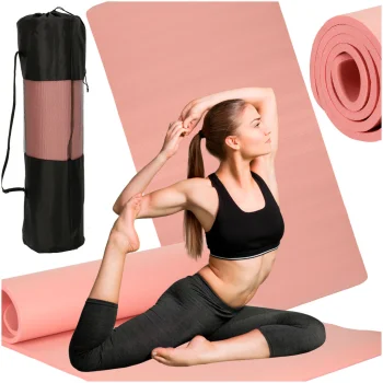 Yoga and Fitness Exercise Mat 185x83x1.5cm with Bag, Pink