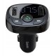 Baseus T-Typed Car charger & Bluetooth Player, FM Transmitter, Black