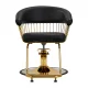Hair System Lille Hairdressing Chair Black on Gold Base